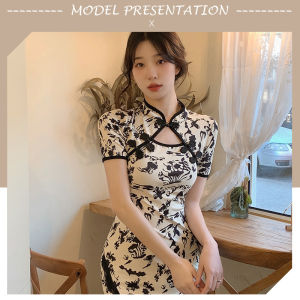 🎀 SIS Korean Fashion Flower Maxi Dress For Women Summer Bubble Sleeve Dress New Style 2024