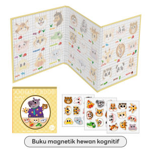 FUNToy Buku mainan anak-anak Buku Magnet Pengetahuan Buah dan Sayur Mainan Edukasi