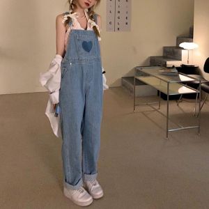 Jumpsuit Jeans Wanita Versi Korea Yang Longgar