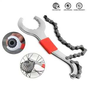 Bike Chain Spanner Tool Whip Bottom Bracket Repair Flywheel Removing Tail Hook Wrench