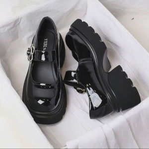 Chân gầy mỏng lùi size / Giày nữ lolita búp bê marry jane hoa trà chất da bóng mềm ôm chân cao cấp