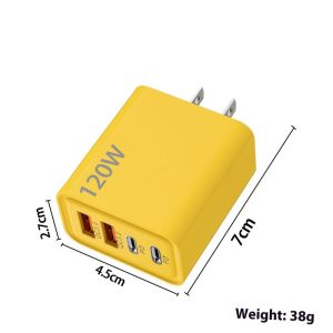 SEA AMILA   Bộ Sạc Sạc Nhanh Nhiều Cổng 120W Đầu Sạc Điện Thoại Di Động PD + Kép Ty-c