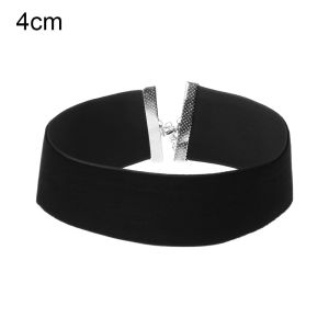 OURTOUR Adjustable Elegant Retro Gothic Black Ribbon Necklace Velvet Choker
