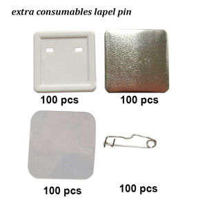 เครื่องอัดป้ายแม่เหล็กตู้เย็นแบบหมุนมือ ขนาด 50x50 มม. สี่เหลี่ยม/กลม สำหรับทำป้ายแม่เหล็กติดตู้เย็น พินป้ายของขวัญ หรือป้ายปุ่มสำหรับใช้ในบ้าน สำนักงาน หรือธุรกิจ