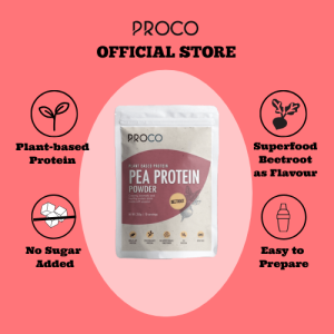 Proco Pea Protein Powder Beet Root | 250g | Zero sweetener