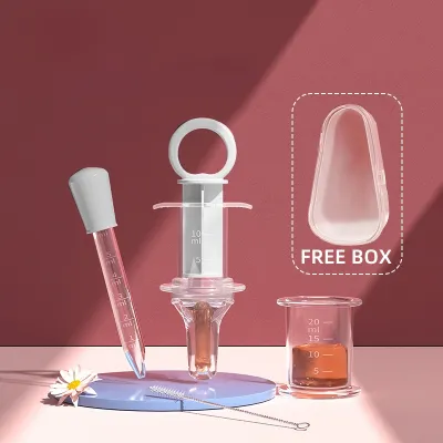 5pcs Baby Medicine Dispenser Needle Feeder Squeeze Medicine Dropper Silicone Safe Medicine Feeder