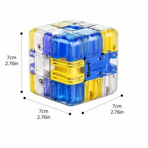 3D Puzzle Ball-Rolling Magic Cube Maze Labyrinth Fidgeting Toy Logical Thinking Stress Relief Gifts