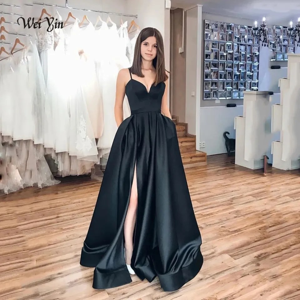 Gray A line tulle off shoulder prom dress, gray long evening dress – shdress