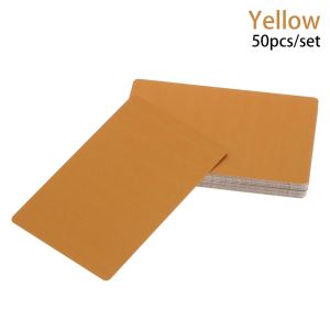 CANICECA 50 Pcs/Set Art Craft Aluminum Engraving Business Visit Blank Business Card Name Cards Metal Carte