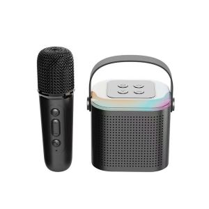 ลำโพงบลูทูธ ลำโพง2ดอก เสียง HIFI Blutooth Speaker+Microphone 2in1 ไมโครโฟน2อันลำ โพงบลูทูธแบบพกพา ไมค์ช่วยสอน ชาร์จได้