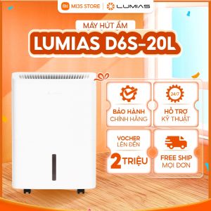Máy Hút Ẩm Thông Minh Lumias D6S-20L | 20L/Ngày Lọc Ion Bạc Tiết Kiệm Điện Phòng 50m²