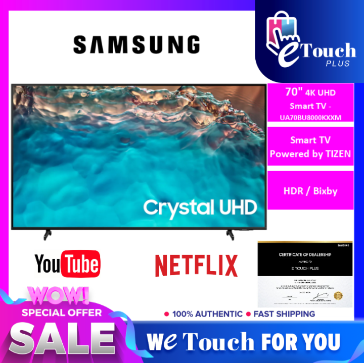 Samsung TV 70 (UA70BU8000KXXM) Crystal UHD 4K Smart TV BU8000 ...