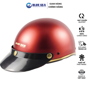 Mũ bảo hiểm 1/2 đầu nửa đầu BLUE SEA - A366 - Đủ màu Sơn Mờ Cao Cấp- Thời trang - FreeSize - Chính hãng