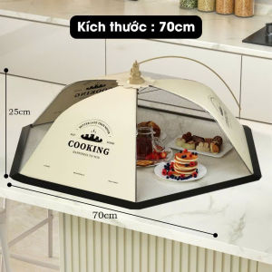 Lồng Bàn Gấp Gọn Vải Lưới Hình Tròn Kích Thước Đường Kính 70cm Cao 25cm Đậy Thức Ăn Chống Bụi
