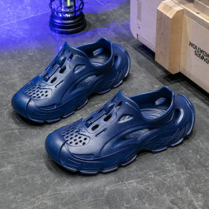 Free Shipping MenS Outdoor Perforated Mecha-Style Breathable Casual Beach Sandals Suitable For Driving With A Soft Sole