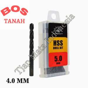 Mata bor besi 4mm HSS Tjap Mata Drill bits 4 MM Cap Mata hss