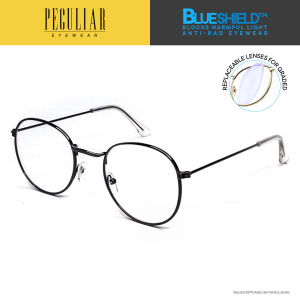 Peculiar Louise Round Frame Fashion Glasses Anti-Radiation Computer Eyewear Replaceable Lenses for Women and Men