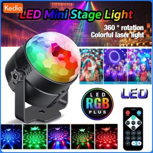 Disco LED Crystal Magic Ball With Remote Control RGB Stage Light Suitable For Balls KTV Bars DJ Rock Parties Clubs Kedia