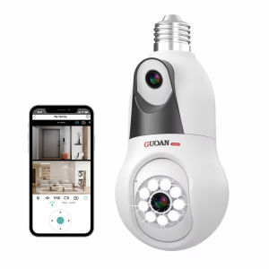 Guoan Vision CCTV Wifi Camera PTZ WiFi IC see Night Vision Audio HD Bulb Lamp AI Humanoid Tracking Smart
