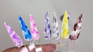 Blooming Watercolor Ink Marble Nail Art Blossom Effect Mani for Spreading Marble Effect 8 Colors 7ml(0.25fl oz)