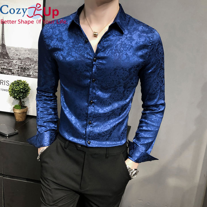 Cozy Up Paisley Floral Shirts Men Autumn Long Sleeve Casual Flower Shirt  for Designer Fit Dress Shirt Lazada PH