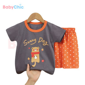 Kids Toddler Short Sleeve Clothing Set Baju Budak Lelaki Perempuan Lengan Pendek 3 Months - 6 Years