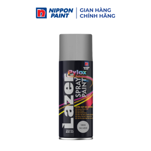 Sơn xịt đa năng Pylox Lazer - Sơn chịu nhiệt - 1300 SILVER- Chính hãng NIPPON PAINT - Dung tích 400ml