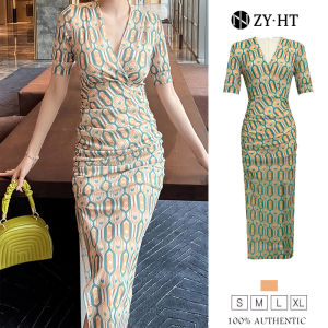 ZY.HT EraVogue เดรสผู้หญิง เดรสรัดรูป เดรสสีเหลือง เดรสไปงานแต่ง ชุดไปทะเล เดรสยาว ชุดออกงาน เดรสเซ็กซี่ เดรสเกาหลี เดรสออกงาน พร้อมส่ง 10062