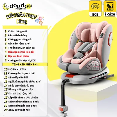 Ghế An Toàn Ô Tô Cho Bé Ghế An Toàn Ô Tô Có Gác Chân ISOFIX LATCH Đạt Chuẩn i-Size(ECE R129)&ADAC