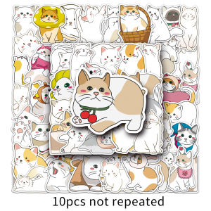 50PCS Cute Cat Stickers Vinyl Waterproof Funny Cats Decals for Water Bottle Laptop Skateboard Scrapbook Luggage Kids Toys