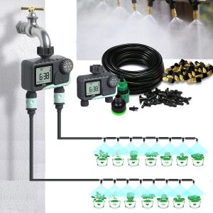 Bộ tưới cây tự động 30 đầu phun sương bằng đồng kèm van nước hẹn giờ RainPoint ITV205 cao cấp