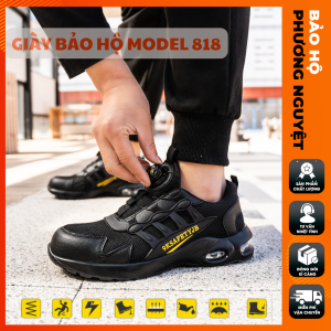 Giày bảo hộ lao động nhập khẩu JB818 giày có núm vặn xoay độc đáo siêu nhẹ chống đinh chống va đập có bảo hành