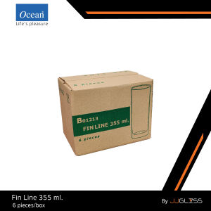 JJGLASS - (Ocean) B01213 Fin Line 12 1/2oz. (355ml.) [1กล่อง (6ใบ)] แก้วน้ำ แก้วฟินไลน์ ดริ๊งเเวร์ แก้วโอเชี่ยน