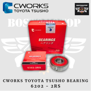 Cworks Toyota Tsusho Bearing Roda Depan Tipe 6202 - 2RS Motor MX King Vixion R15 Scorpio RX King Ninja KLX 150 CRF Megapro Original