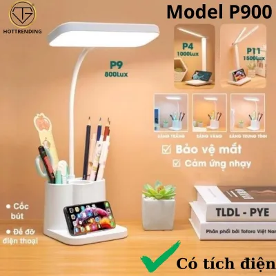 Đèn Học Chống Cận Sạc Pin Tích Điện Đèn Đọc Sách Decor Bàn Làm Việc Cảm Ứng 3 Chế Sáng Độ Bảo Hành 12 Tháng