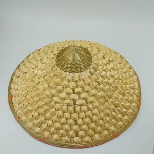 Bamboo Woven Conical Hat Offers Excellent Sun and Rain Protection Suitable for Outdoor Enthusiast and Retro Event