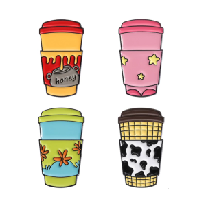 Fun And Quirky Cartoon Cup Brooch Made Of Premium Alloy Unique Accessory Ideal For Personalizing Any Outfit