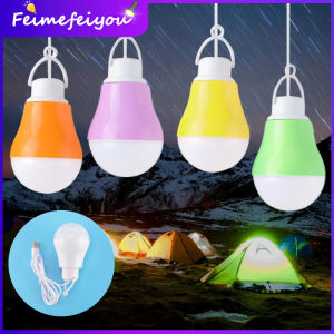 5W USB bulb led light bulb for home lampu rumah gantung Emergency Lighting portable for camping night market with hooker and extrend USB wire Random color delivery