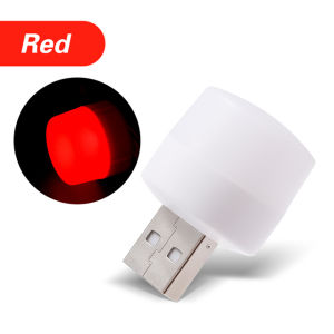 4PCS USB Plug Book Lights Computer Mobile Power Charging Led Night Light Eye Protection Reading Light Mini Round Desk Lamp Bulb