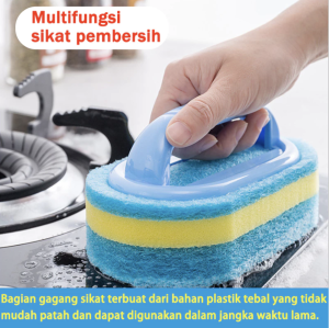Cleaning brush Spons Sikat Kamar Mandi Sponge Sikat WC Toilet Sikat Wastafel Cuci Piring Sikat Dinding Keramik Lantai Kamar Mandi