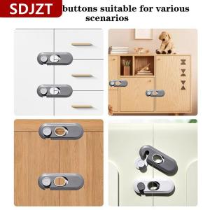 [COD] SDJZT ที่ล็อคตู้เย็นที่บ้านล็อคลิ้นชักอเนกประสงค์สำหรับเด็กป้องกันความปลอดภัยสำหรับเด็กหัวเข็มขัดประตูตู้มือกันหยิก