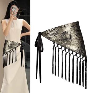 NEXASHOP Embroidery Fringe Waist Belt Tassels Exquisite Triangle Waistband Fashion Ethnic Corset Belt Dress Jeans Decor