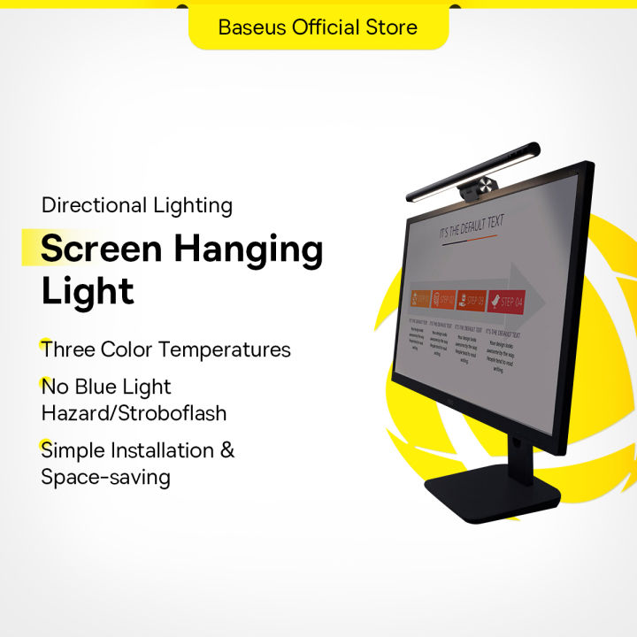 Led Computer Display Light Baseus LED Screen Light Computer Laptop Screen Book light Desk Light ...