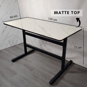 Wfurniture Dining Table Glossy/Matte Sintered Stone Meja Makan Cafe Table Restaurant Table Modern