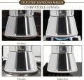 Stovetop Espresso Maker and Coffee Maker, Classic Moka Pot, Crystal Glass-top & Stainless Steel Coffee Maker Mocha Pot, Greca De Cafe, Cuban and Italian Coffee Maker for Cafetera Cubana (240ml). 
