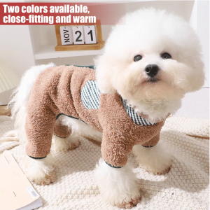 Small and Medium Dog Fleece Pet Dog Clothing Ring Four Legs Zipper Dog Clothes Love Pets Choice