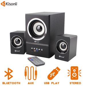 KISONLI Gaming Speaker Laptop/Komputer Bluetooth U-2700 Subwoofer With Remote Control