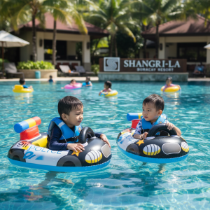 Childrens Inflatable Swimming Ring for Kids - Shark Cartoon Baby Boat Sand toys