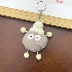 🔥Cute Big Eyed Coal Ball Doll Key Chain Student Bag Pendant Couple Decoration Key Chain LovelylifeFu👍