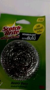 ฝอยเลส ฝอยขัดหม้อ เนื้อเลส ฝอย3M จั้มโบ้(แพคเกจใหม่ไม่มีสกรีนไม่มีแผงกระดาษห่อใสๆ)